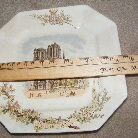 Notre Dame Church Paris France French Albert Blanchet Decor Plate - Picture 14 of 15